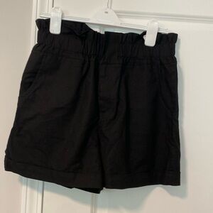 High-Waisted Paper Bag Shorts